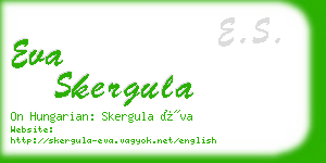 eva skergula business card